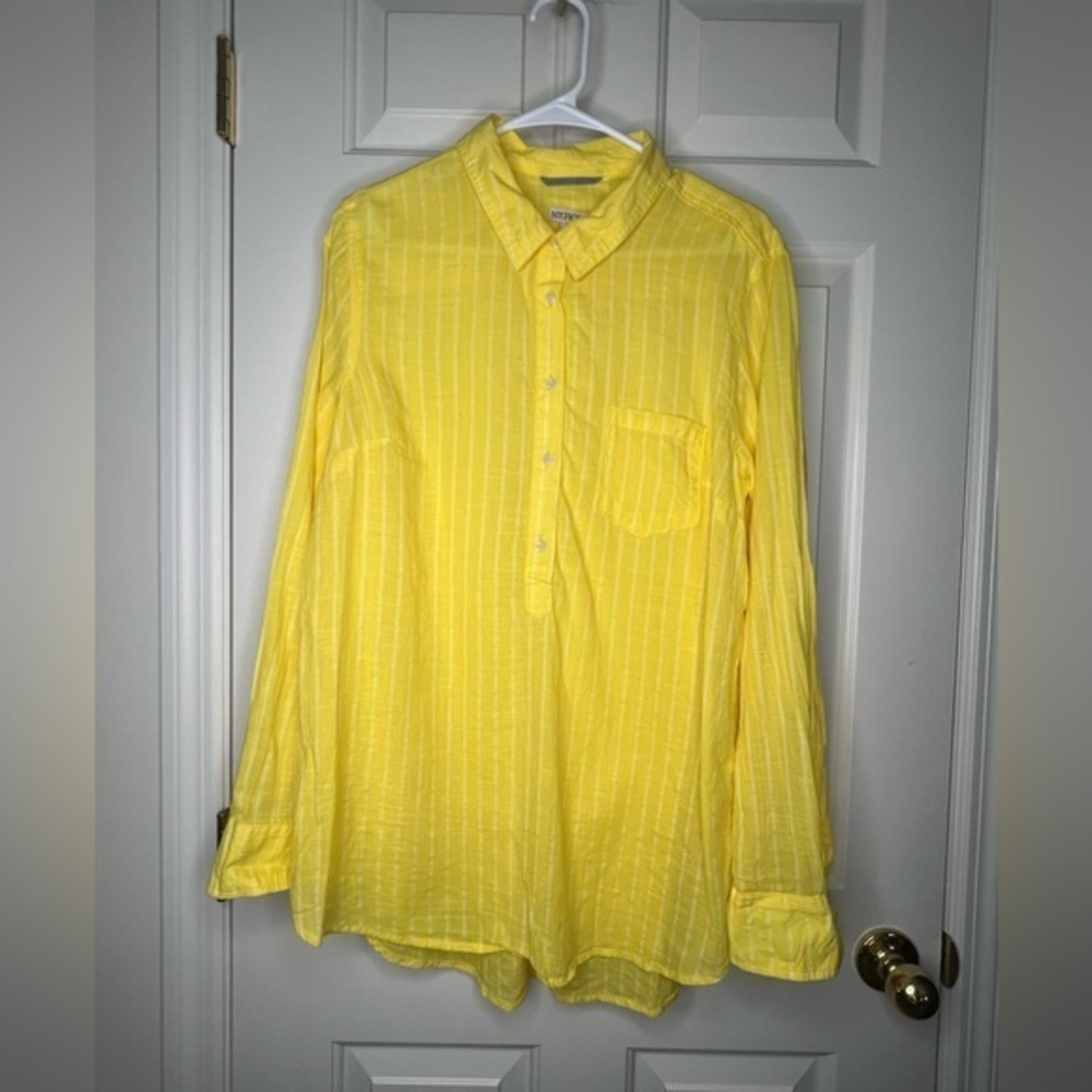 Merona Yellow casual button down shirt, XXL